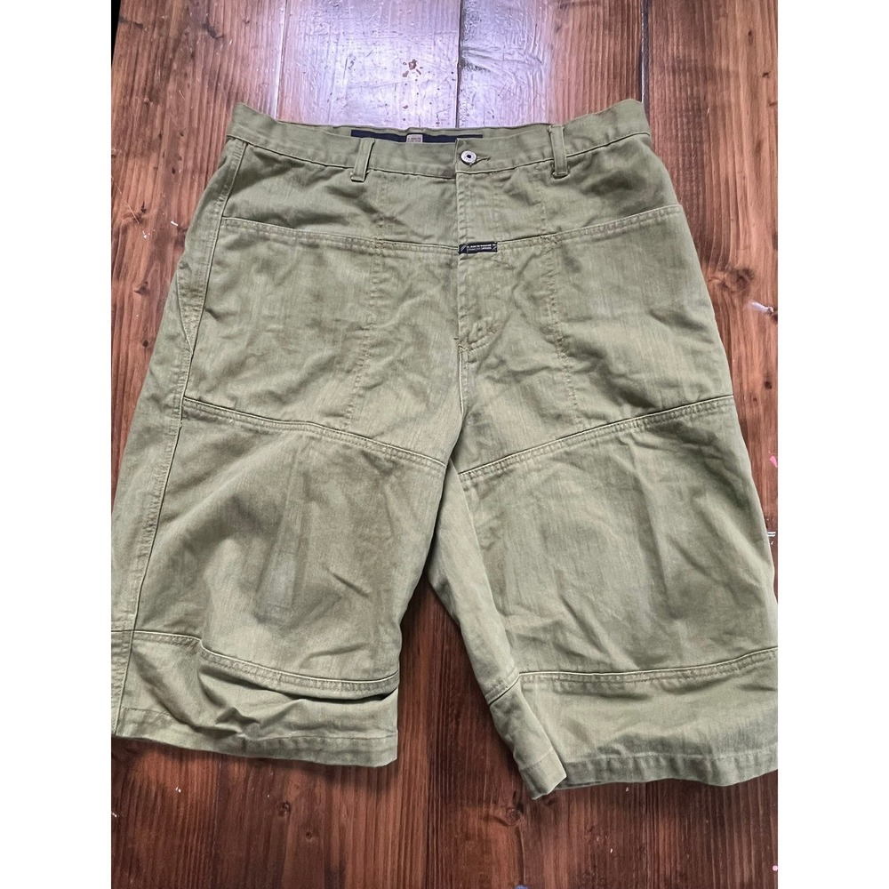 Marithe Francois Girbaud Mens Baggy 36 Shuttle Shorts Olive